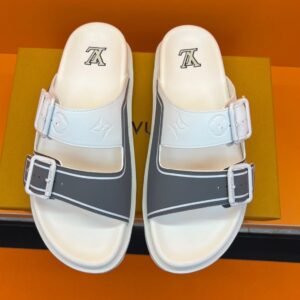 Alternative view of Louis Vuitton Trainer Mule White/Grey
