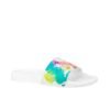Louis Vuitton White Multicolor Watercolor  Slides
