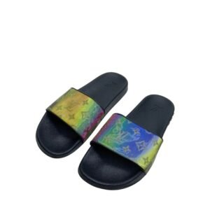 Louis Vuitton Multicolor Iridescent Monogram Slides