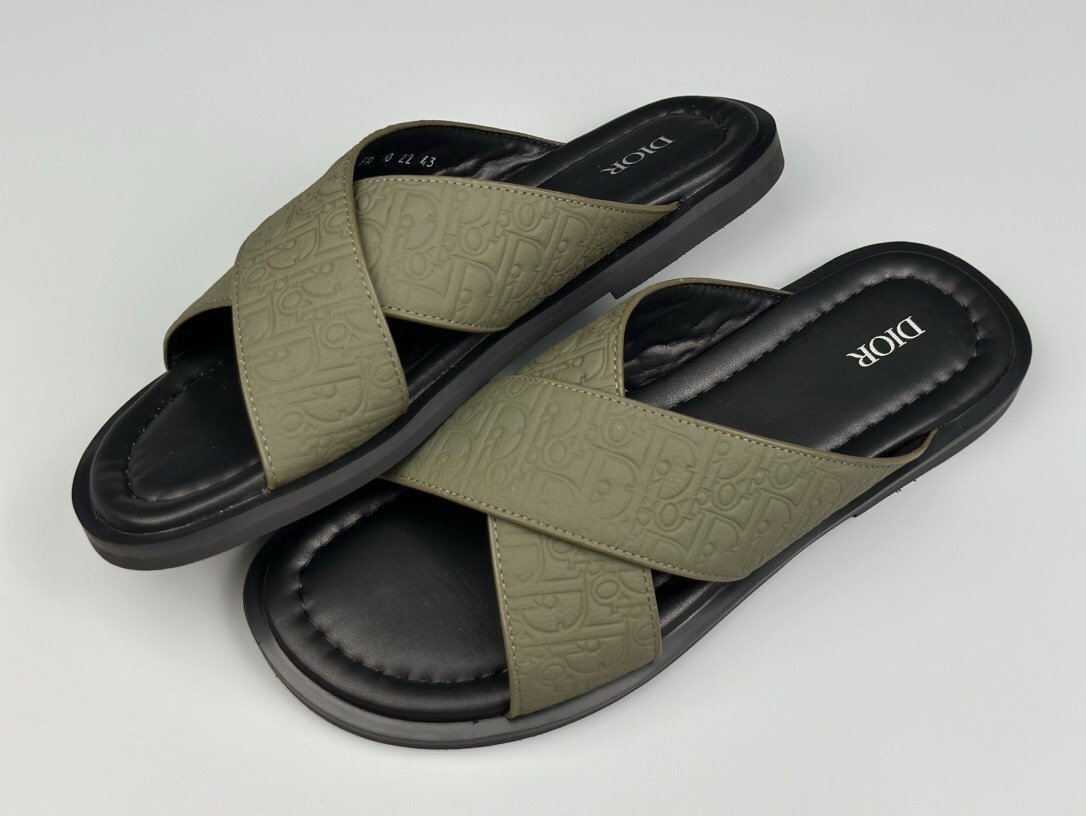 Dior Alias Sandal Green/Black Leather Dior Gravity Outline - Afbeelding 2