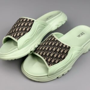 Alternative view of Dior Men’s H-Town Light Green Rubber Oblique Slide