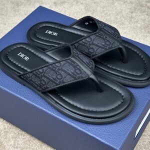 Alternative view of Dior Alias Thong Sandal Black Oblique Jacquard
