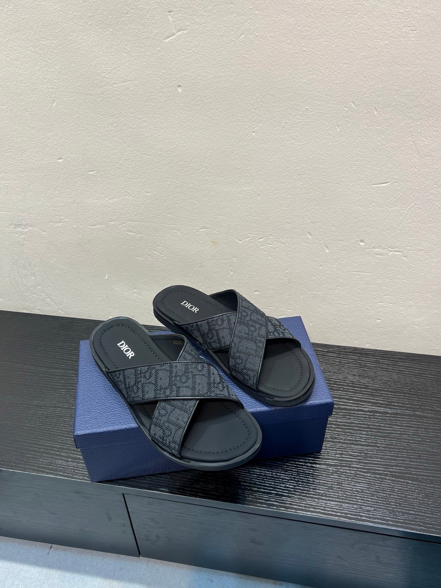 Dior Alias Sandal Black Leather Oblique Jacquard - Afbeelding 6