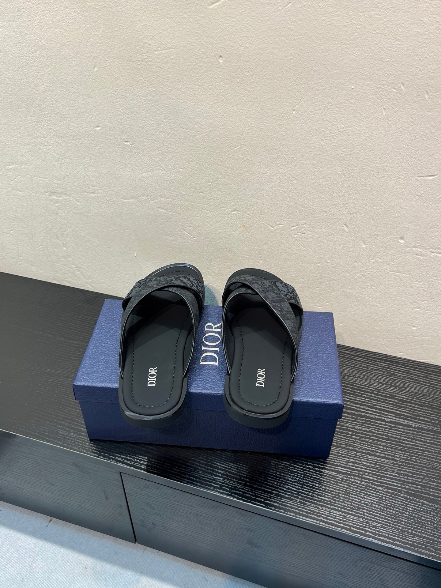 Dior Alias Sandal Black Leather Oblique Jacquard - Afbeelding 7