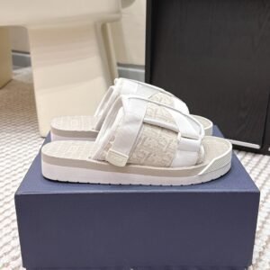 Alternative view of Dior Alpha Sandal White Beige Oblique Jacquard