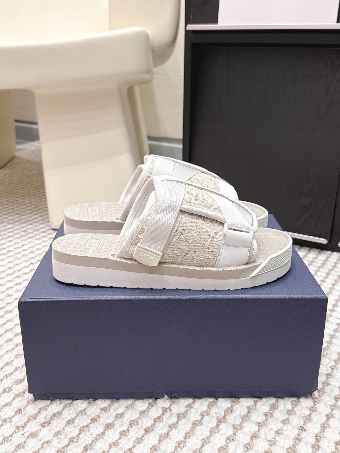 Dior Alpha Sandal White Beige Oblique Jacquard - Afbeelding 2