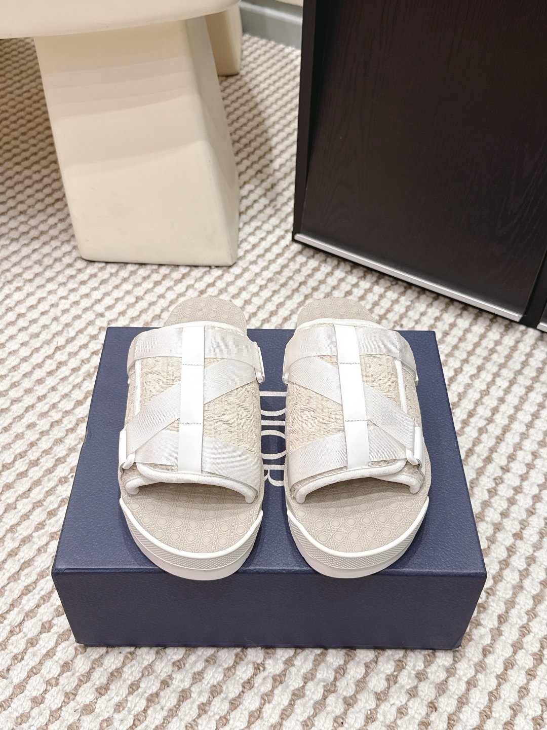 Dior Alpha Sandal White Beige Oblique Jacquard - Afbeelding 3