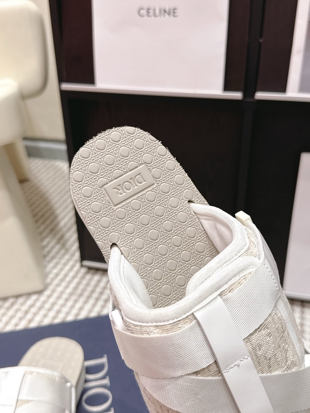 Dior Alpha Sandal White Beige Oblique Jacquard - Afbeelding 7