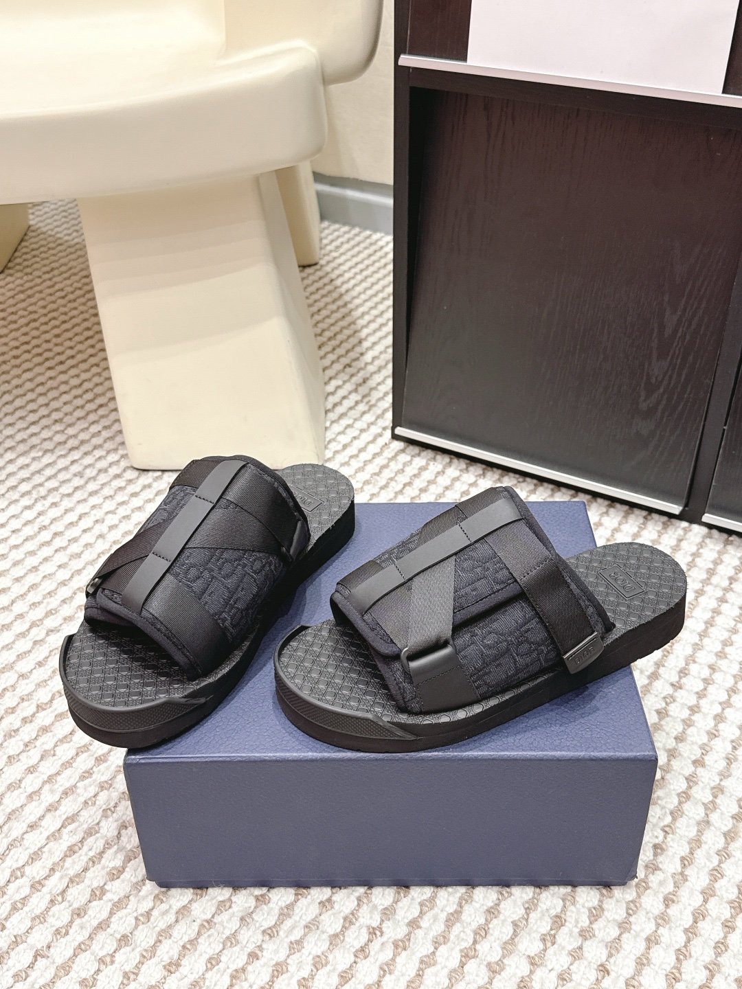Dior Alpha Sandal Black/Black Oblique Jacquard - Afbeelding 2
