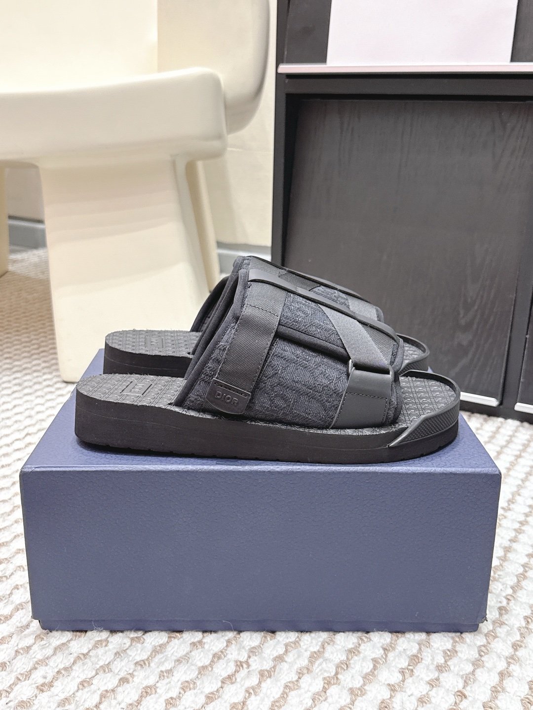 Dior Alpha Sandal Black/Black Oblique Jacquard - Afbeelding 3