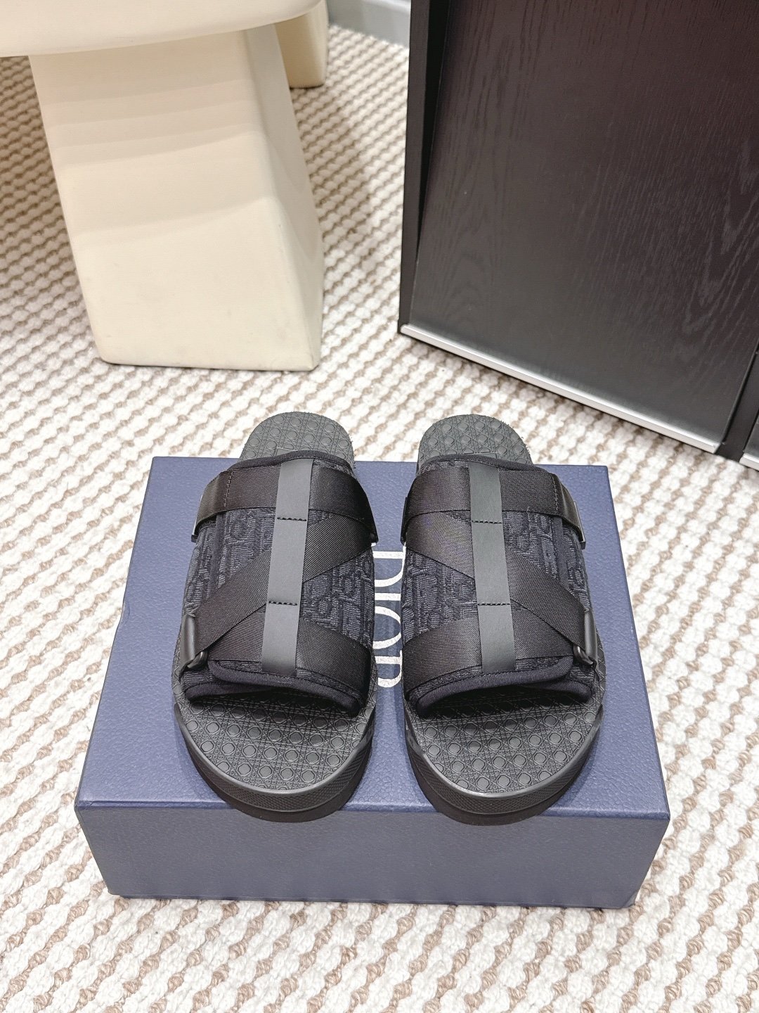 Dior Alpha Sandal Black/Black Oblique Jacquard - Afbeelding 4