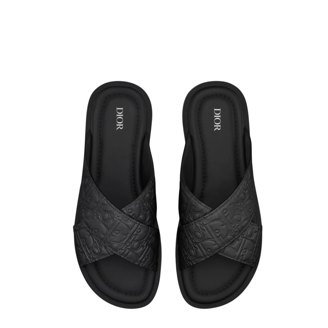Dior Alias Sandal Black Leather Dior Gravity Outline