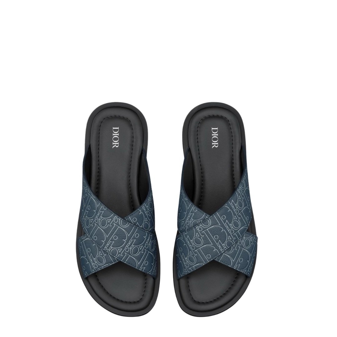Dior Alias Sandal Blue/Black Leather DiorGravity Outline
