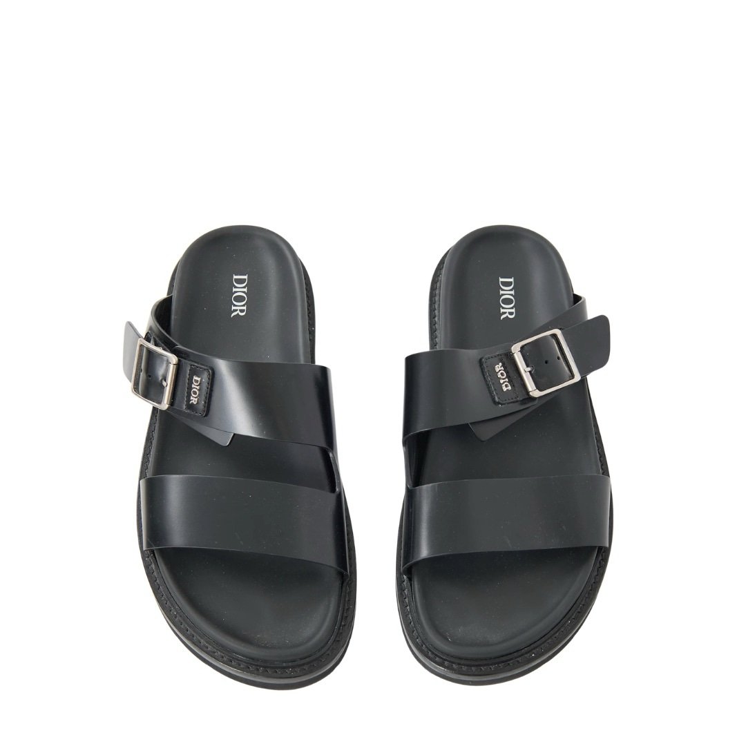 Dior Black Aqua Sandal Leather Sandals