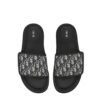 Dior Aqua Sandal Beige Leather Oblique Jacquard