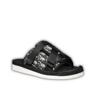 Dior Alpha Sandal Beige/White  Black Oblique Jacquard