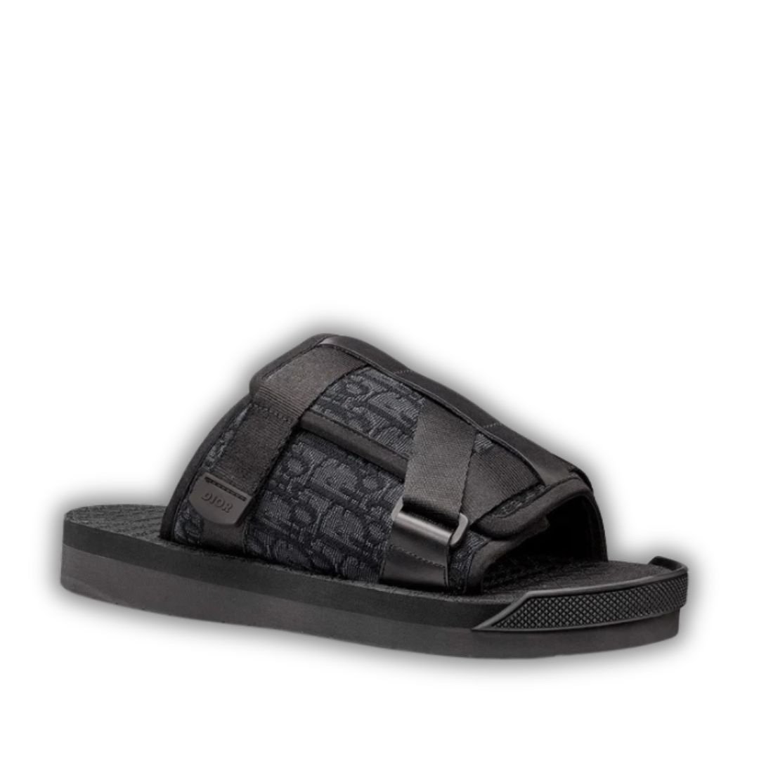 Dior Alpha Sandal Black/Black Oblique Jacquard