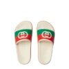 Gucci Interlocking G Green/Red White Slides