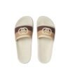 Gucci Interlocking G Brown/Beige White Slides