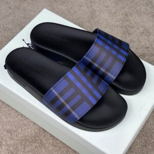 Alternative view of Burberry Embossed Logo Slides Navy Blue