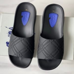 Alternative view of Burberry Embossed Check Dive Slides Black