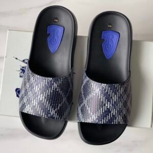 Alternative view of Burberry Embossed Check Dive Slides Blue/Black