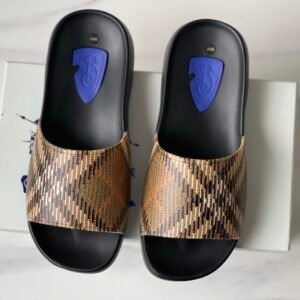 Alternative view of Burberry Embossed Check Dive Slides Beige/Black