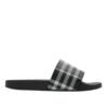 Burberry Embossed Logo Slides Black White