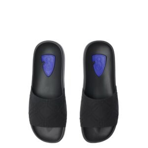 Burberry Embossed Check Dive Slides Black