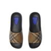Burberry Embossed Check Dive Slides Beige/Black