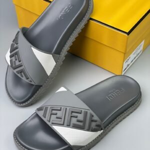 Alternative view of Fendi FF Zucca Rubber Slides In Grey