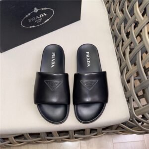 Alternative view of Prada Black On Black Logo Rubber Slides
