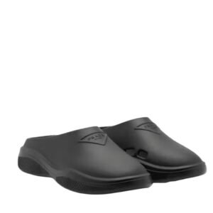 Prada Foam Rubber Mules Slides Black