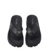 Prada Triangle Logo Rubber Thong Slides