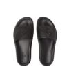 Fendi FF Slides Black On Black Leather