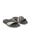 Fendi FF Zucca Rubber Slides In Grey