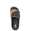 Fendi FF Diagnosal Slides In Brown/Black