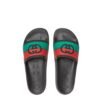 Gucci Interlocking G Green/Red Black Slides