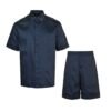 Fendi FF Motif 2-Piece Blue/Silk Shirt