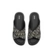 Dior Alias Sandal Beige/Black Leather Oblique Jacquard