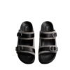 Dior CD Grey/Black Calfskin Suede Leather Sandals