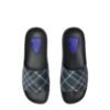 Burberry Embossed Check Dive Slides Blue/Black