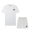 Stone Island Logo 2-Piece Summer Set White