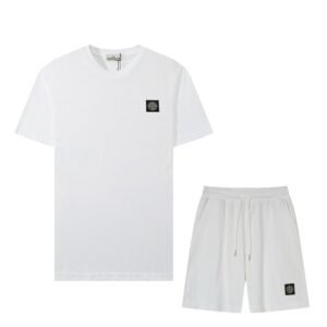Stone Island Logo 2-Piece Summer Set White