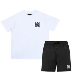 Amiri MA Core Logo 2-Piece Summer Set Black/White