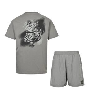 Stone Island Back Logo 2-Piece Summer Set Grey