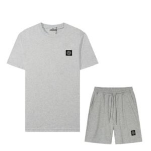 Stone Island Logo 2-Piece Summer Set Light Grey
