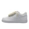 Nike Air Force 1 White Beige Rope Laces